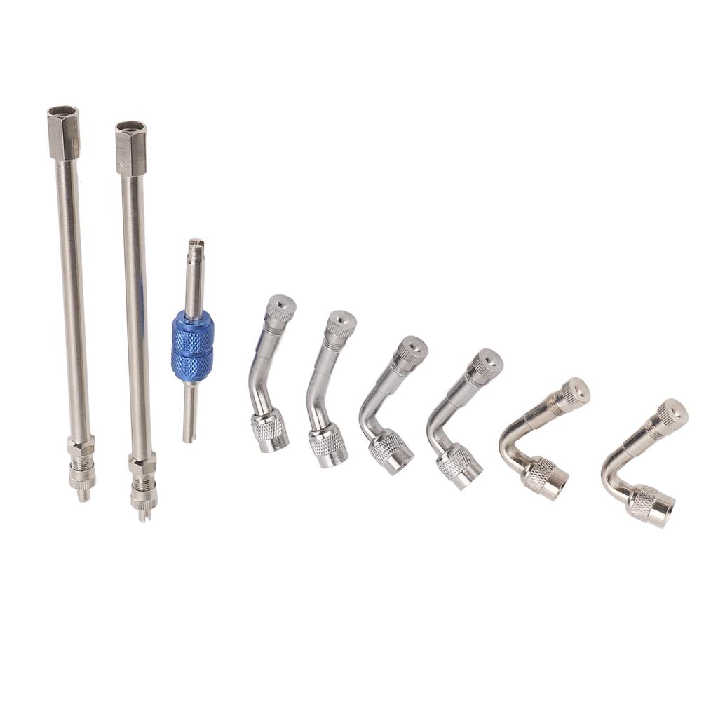 Valve Stem Extenders Metal 45 90 135 Degree Tire Dually Valve Stem Extension Adaptor for Cars Pickups Trucks Lawn Mowers