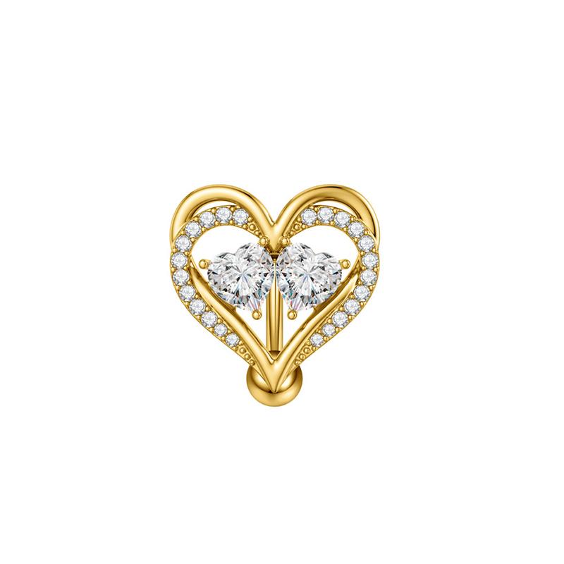 Fashion Belly Button Rings Simple Stainless Steel Heart Navel Piercing Barbell For Women Sexy Body Piercing Jewelry Gifts