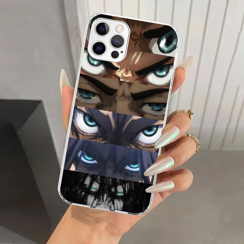 Чехол для телефона Attack Anime для Iphone 17 Air 16 15 Plus 14 13 Mini 12 11 Pro Max 16E 7 8 SE 2020 Мягкий Funda Печатный корпус 17 Air 16 1 iPhone 14 Pro Max