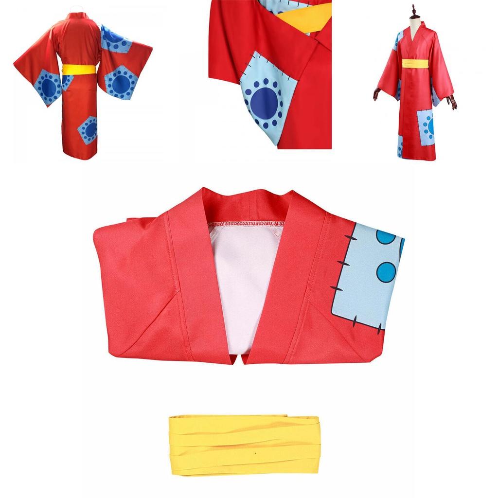 Traje de Cosplay de One Piece País de Wano Para Fans de Monkey D Luffy