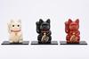 Gingado Maneki Neko Red Right Paw Made of Lucky Good Feng Shui Takaoka Bronze Maneki Neko (Large - 16cm) Lacquer, Raised, Metal, Cat, Luck, Figurine,