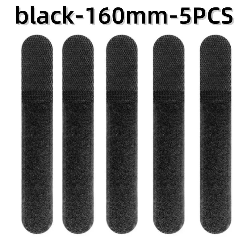 

5 шт. Багаторазові нейлонові стяжки-липучки для кабелів та ременів із застібкою-липучкою для органайзера рюкзака, фіксатор для шнурів, пряжка для обмотки, кріплення на стрічці