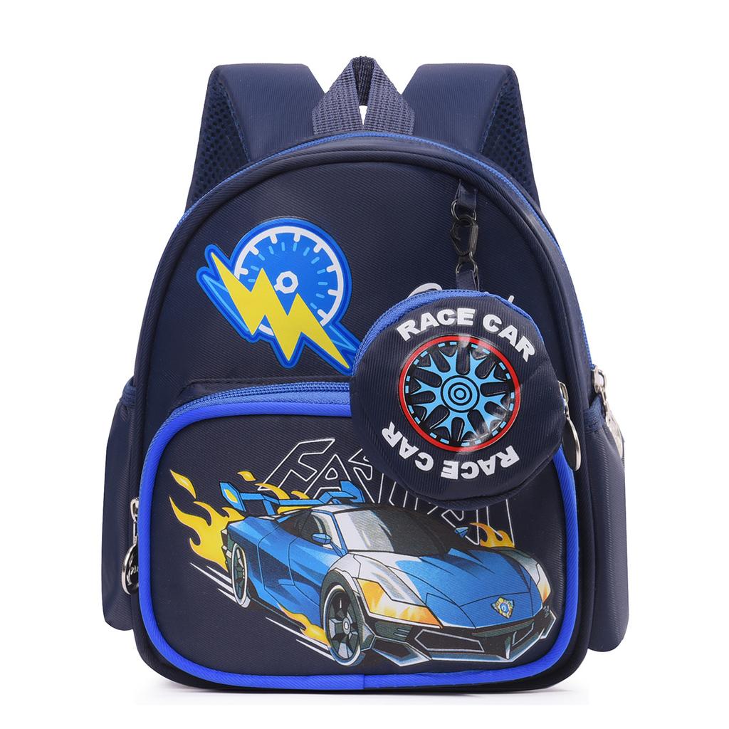 Kids Backpack Boys Girls Kindergarten Cartoon Car Lightweight Cute Student Bookbag
