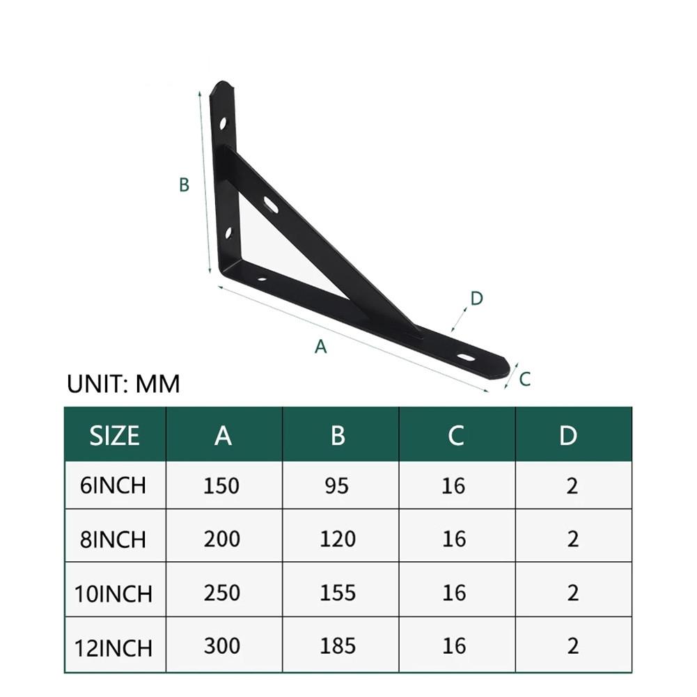 For 2 X Metal Shelf Bracket L Shape Thickened Corner Shelf Right Angle Bracket