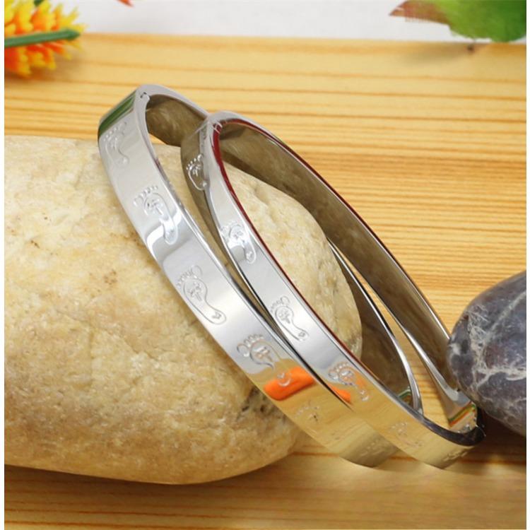 

Couple Bracelet Bracelet Pair of Footprints серебряный