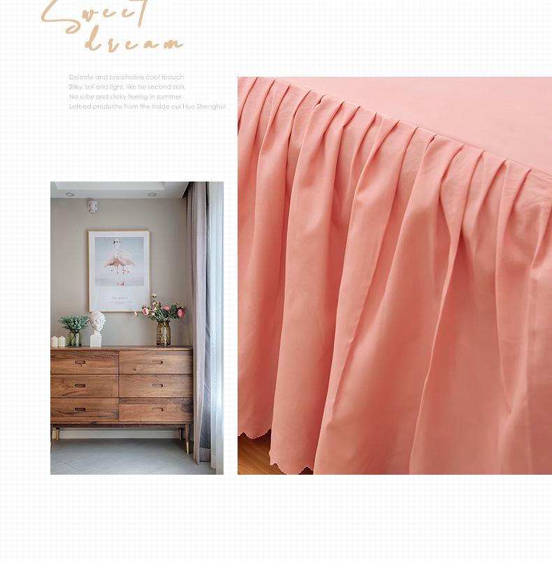 Ruffled Bed Skirt: Non-Slip One-Piece Dust Cover for Girls, Sizes 1.5 & 1.8