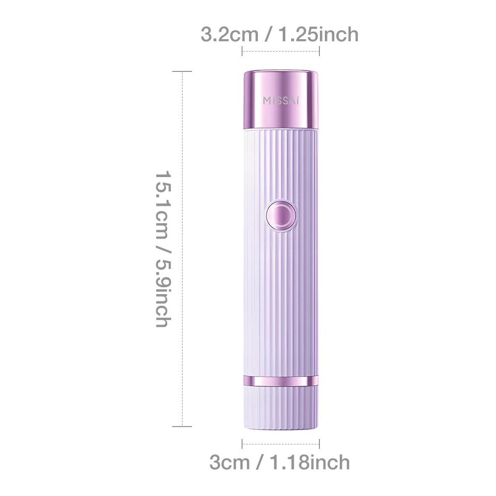 Women Electric Razors 2 in 1 Dual-Head Painless Bikini Trimmer Wet Dry Use for Ladies Pubic Hair Detachable Head Electric Shaver