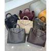 Cross-border  family autumn and winter explosive crossbody bag women's high-end handbag pure hand-woven large-capacity tote bag