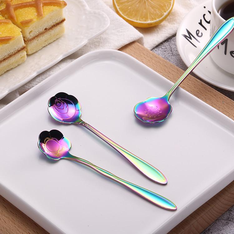 Iridescent Cherry Blossom Stainless Steel Stirring Spoon