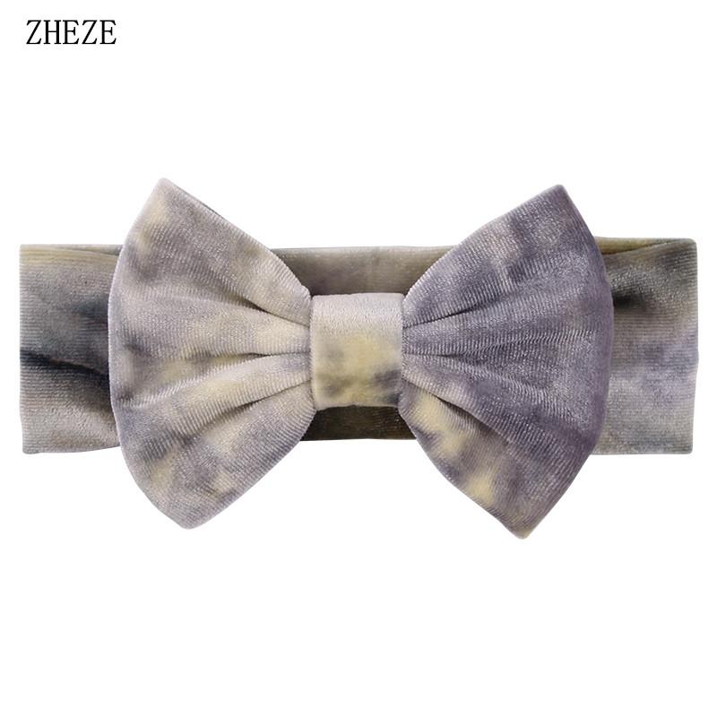 Baby Soft 5" Hair Bow Headband Kids Girls Velvet Headwrap Turband Toddler Photo Pro DIY Hair Accessories