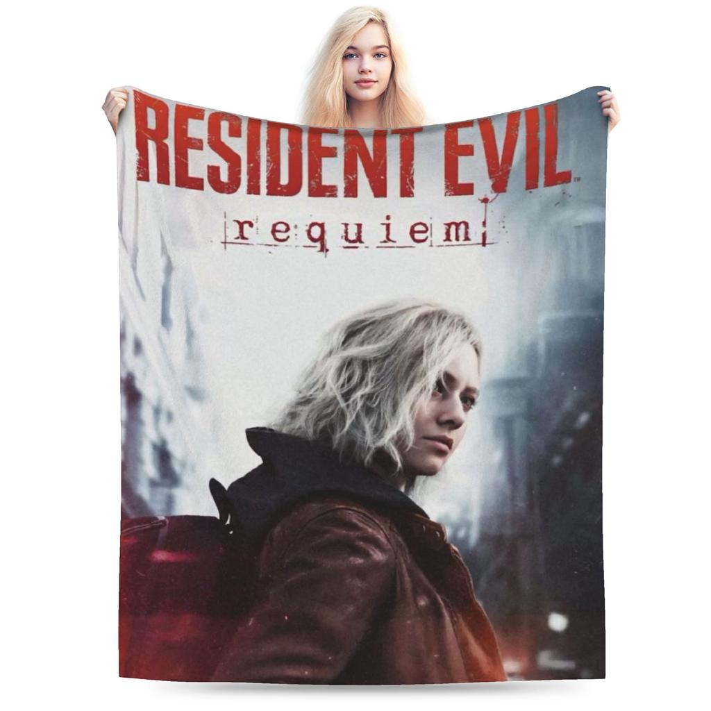 Residents Evils 9 Requiem Game Leon Accessories Blanket Cozy Soft Throw Blankets for Living Room Multiple Sizes Bedding Throws