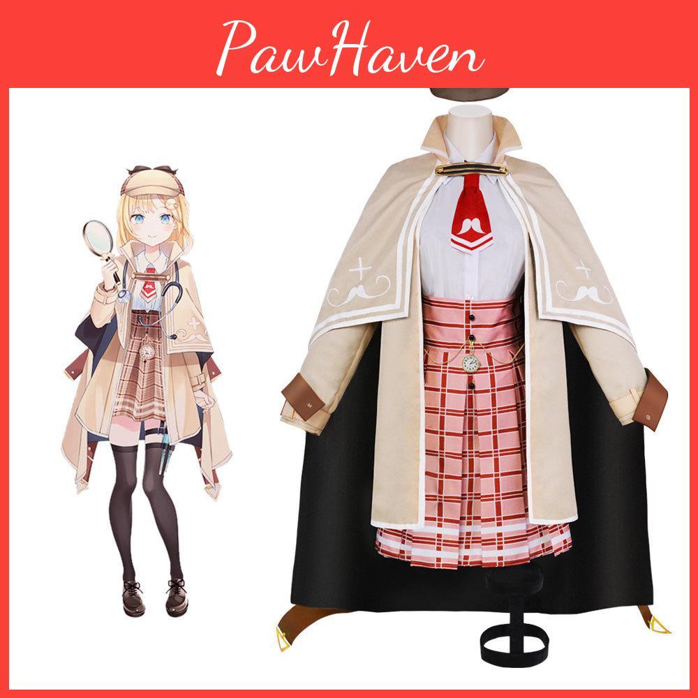 High-quality Polyester Fabric Amelia Watson Vtuber Hololive Cosplay Outfit