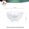 Tangshan Bone China Bowl Set: Rice, Soup, Noodle Bowls & Plates with Chopsticks - Perfect Housewarming Gift