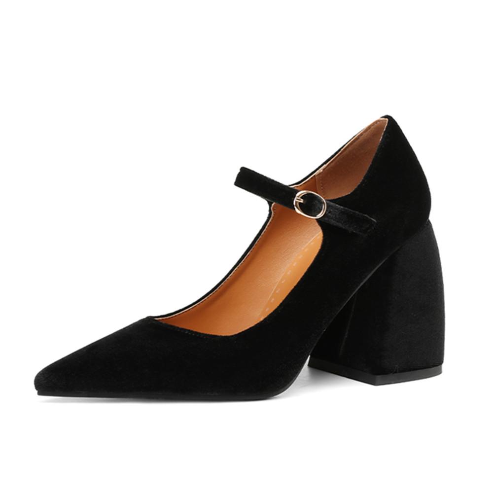 Fashion Women's Mary Janes Shoes 2025 New High Heels Pumps Female Elegant Green Red Party Dance Wedding Shoes Large Size Footwear