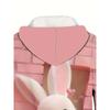3D Vivid Rabbit & Wall Graphic Print, Girls Trendy & Casual Long Sleeve Hooded Sweatshirt For Fall & Winter, Girls Hoodie For Outdoors
