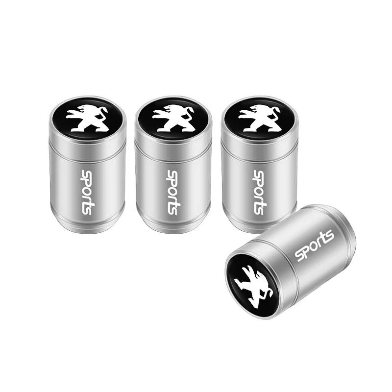 4Pcs Alloy Car Tire Valve Caps For Peugeot 208 2008 308 3008 408 4008 508 5008 RCZ Auto Wheel Tyre Air Valve Caps AccessoriesSet