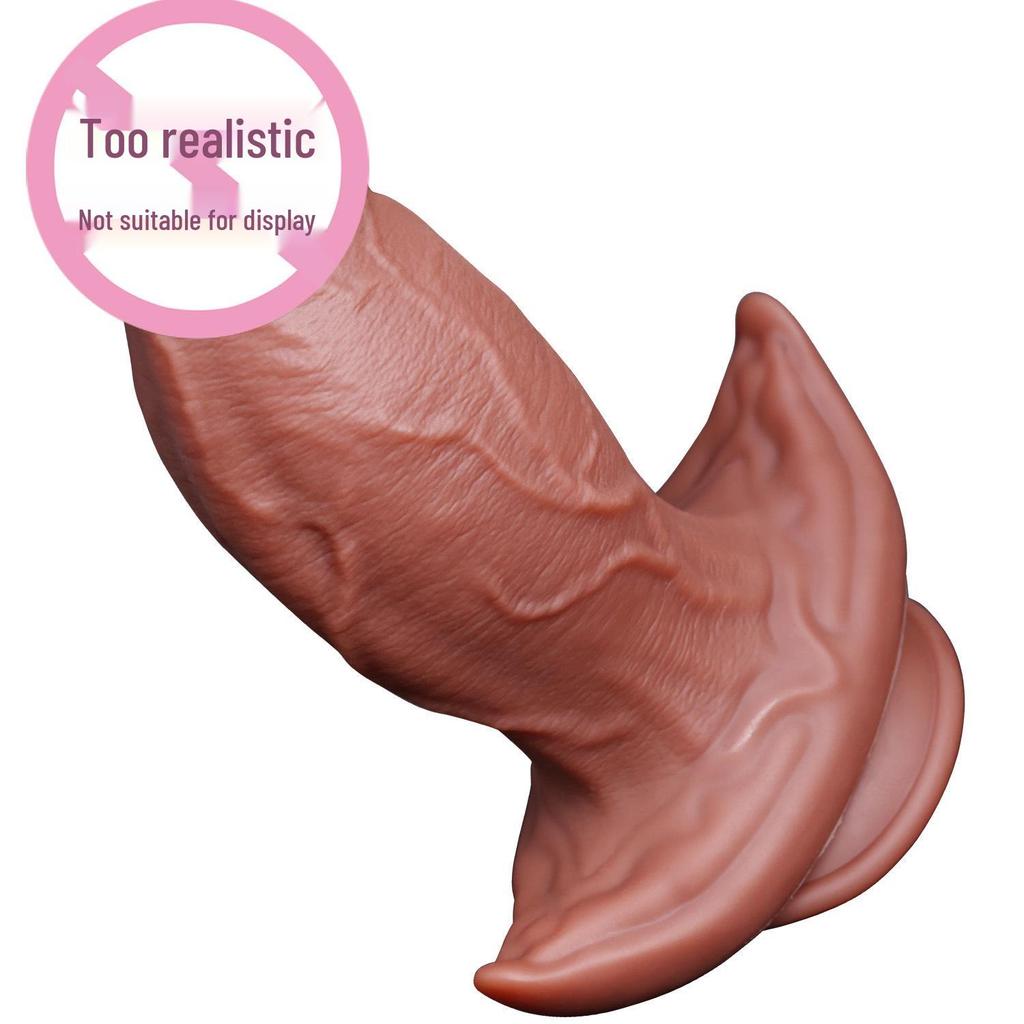 Silikon Vorhaut Simulation Dildo für Frauen mit großer Saugnapf - Europäischer & Amerikanischer Stil Erwachsenen Sexspielzeug für Frauen