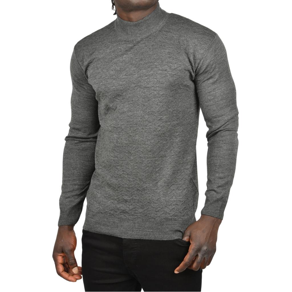 DeepSEA Rollkragenpullover mit halbem Rollkragen und Zickzackmuster, schmaler Schnitt, Rollkragenpullover 2505496