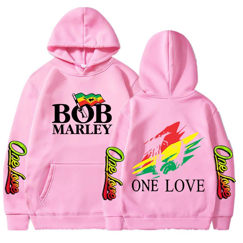 Felpe con cappuccio Rapper Bob Marley Leggenda Reggae One Love Felpe con cappuccio Uomo Donna Moda Manica Lunga Pullover Oversize Streetwear