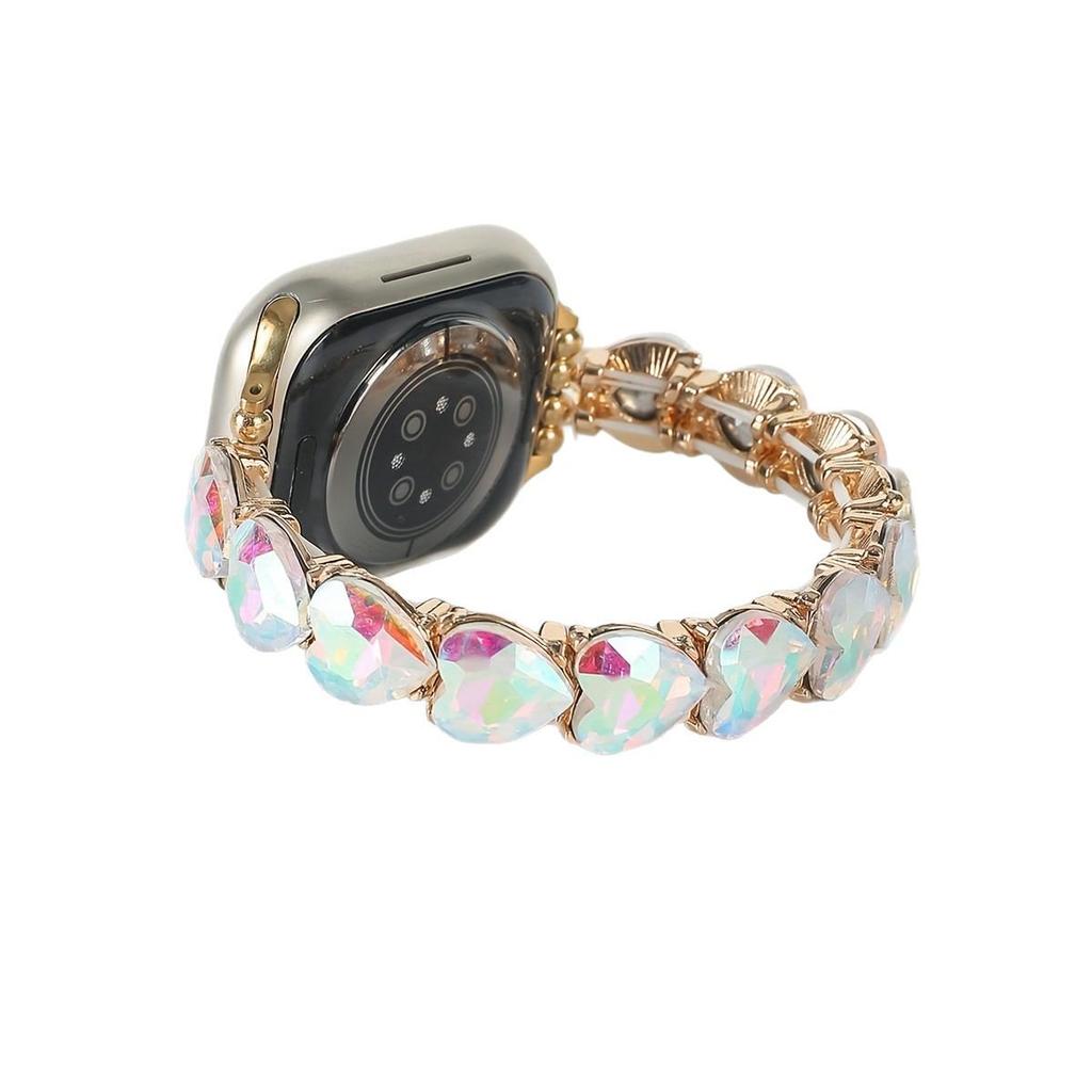 Cinturino Smartwatch Cuore di Cristallo Diamante per Apple e Samsung (38-49mm, 20/22mm)