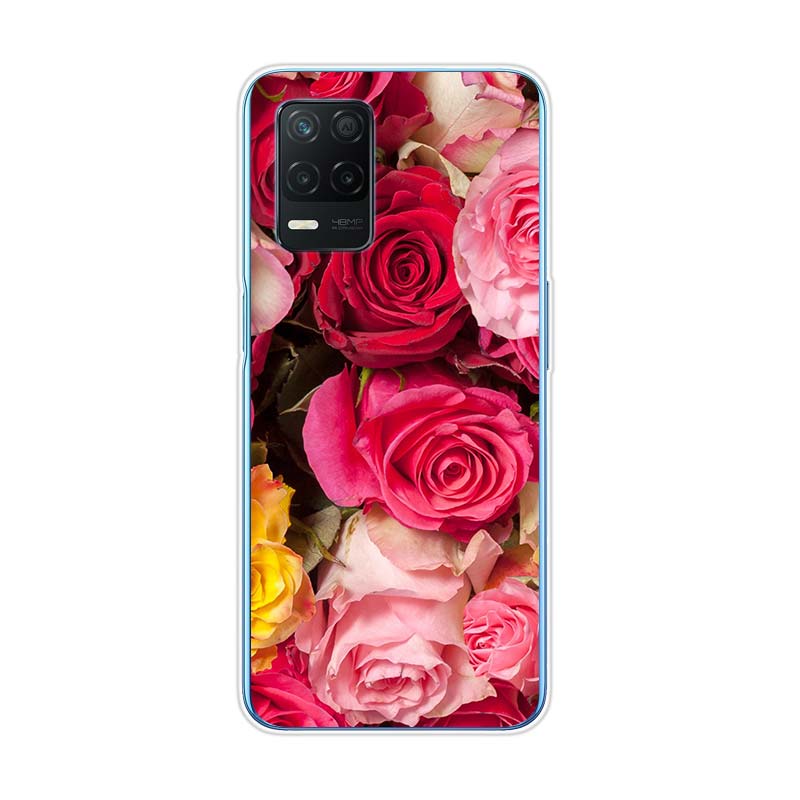 Red Roses Flower For Realme 8 8i V3 V5 GT Neo Flash Edition Explorer Master Neo2 Narzo 30 50i 50A C21Y Phone Case