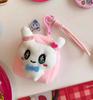 Cartoon Tamagotchi Charms Cute Mametchi Lovelin Kuhcipatchi Model Pendant Keychain Coin Purse Collectible Decoration Kids Gifts