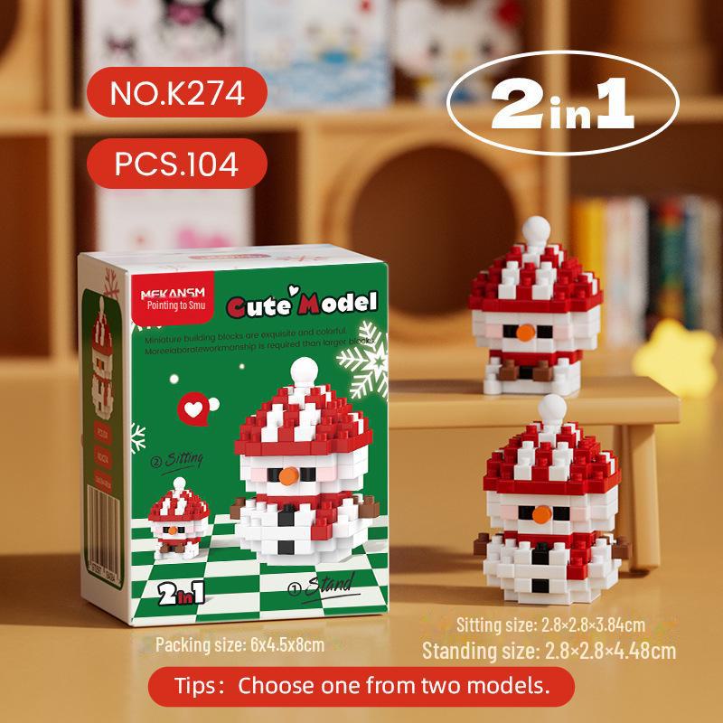 Christmas Photo Frame: Kompatybilny z Lego, Zawiera choinkę, Świętego Mikołaja, łosia - Zestaw klocków do składania