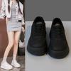 Dámské boty s vysokou silnou podrážkou zvyšující výšku, léto 2024 nové, retro chlebovky, všestranné studentské volnočasové sportovní bílé boty, trendy