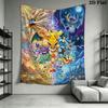 Pokémon Egg Hatch Wall Hanging Printed Fabric Blanket Decorative Tapestries for Bedroom Living Room Home Decor