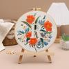 Floral Letter Embroidery Kit A To Z Embroidery Starter Kit with Hoop Fabric