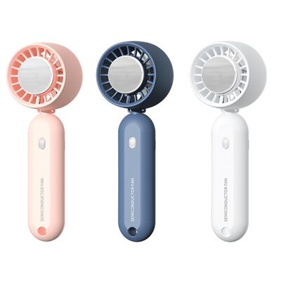 Plastic Mini Foldable Fan Rechargeable Bladeless Handheld Fan Cooling Electric Fan 3 Speed Adjustment for Outdoor Travel