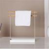 Stable Bathroom Towel Holder Double Bar Towel Drying Rack New Washcloth Hanger  Kitchen