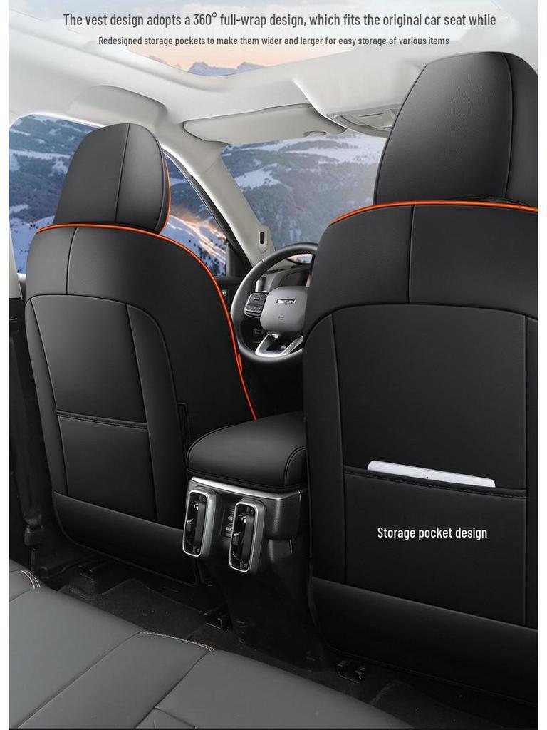 BYD Song Plus DMI Custom Leather Car Seat Cover, Full Wrap, Universal Fit for All Seasons, 5-Seater.