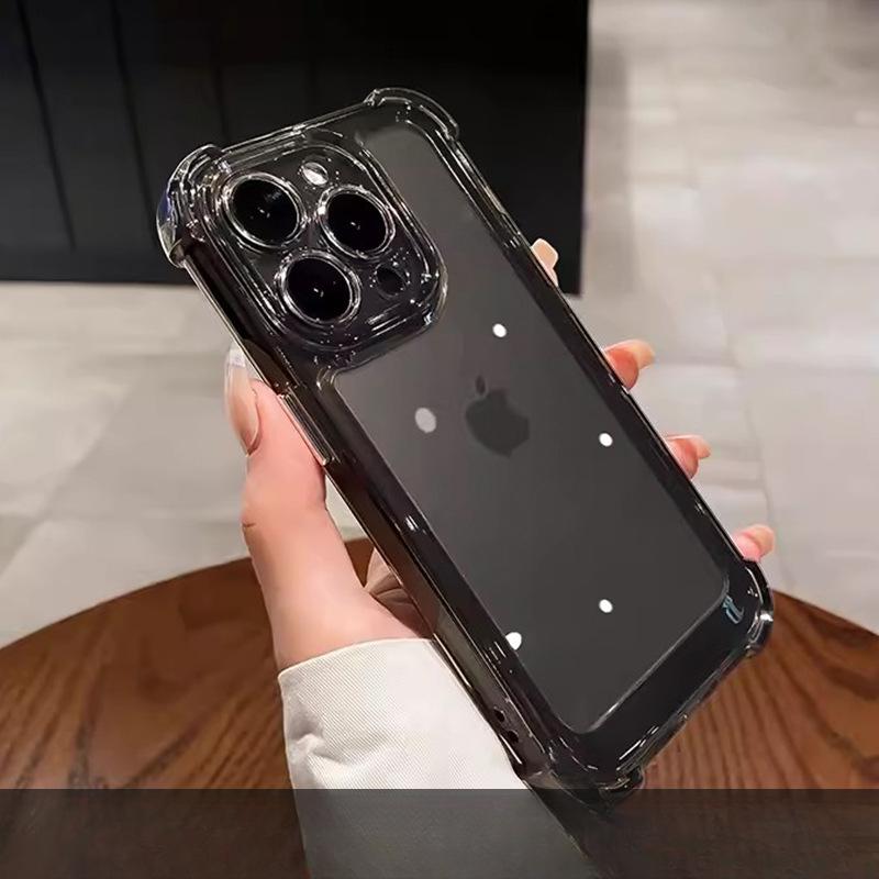 

Подходит для 15promax iPhone Чехол IPhone14 Четырехугольная подушка безопасности Anti-Fall-Pack 13 Объектив 12 Прозрачный Мягкий iPhone SE (second generation)