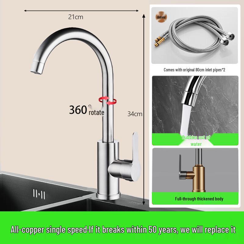 ZISIZ Pull-Out Kitchen Sink Faucet