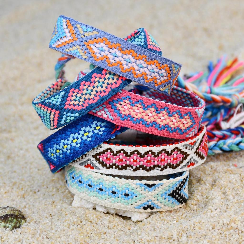 Nepalese Ethnic Woven Tassel Friendship Bracelet - Bohemian Style for Women