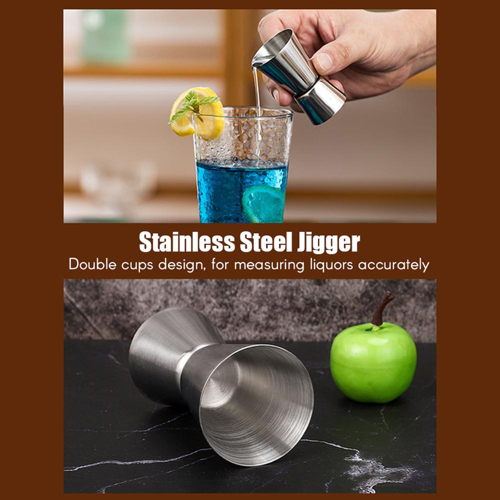 Bartender Kit, 15 Piece Cocktail Shaker Set, Bar Tool Set, for Mojito,  , Margaritas, Whiskey with Ice Crusher, Tongs
