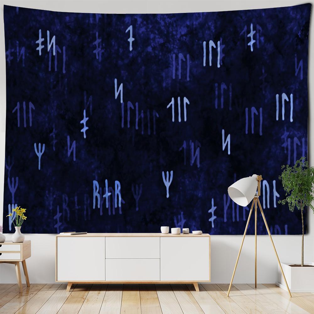 Ästhetische Kunstdekorations-Wandteppich, mystische Symbole, Zaubersprüche, psychedelisch, Wanddekorations-Hintergrund, Wohnzimmer, Schlafzimmer