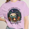 Just Here for the Campfire Camper Van Campfire T-shirt | Outdoor Camping Tee