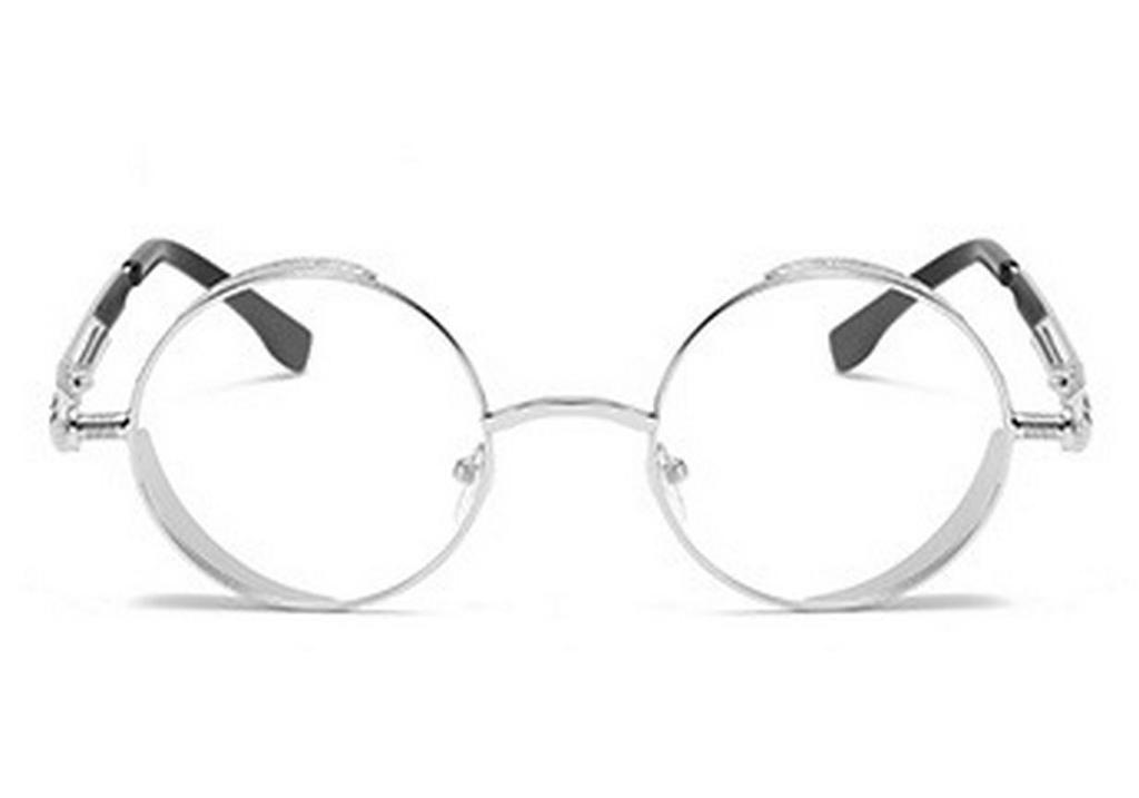 Versatile European-American Steampunk Metal Sunglasses with Spring Legs - Model 58028