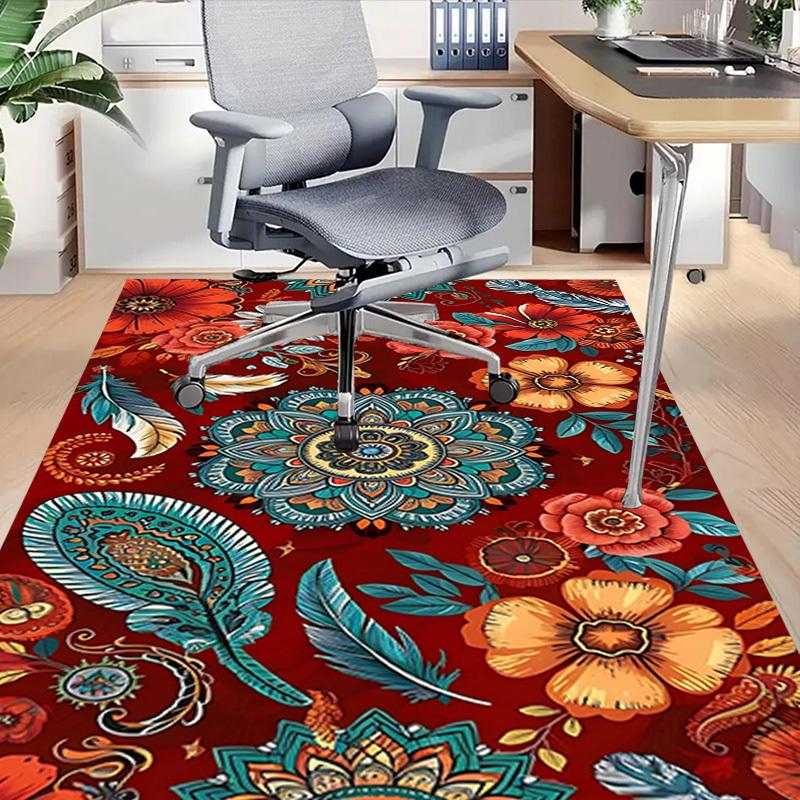 1PC Floral Mandala Extra Large Non Slip Floor carpet, Office, family, bedroom, Studio   Large Area Rug Indoor Rugs, , Vibrant Colors