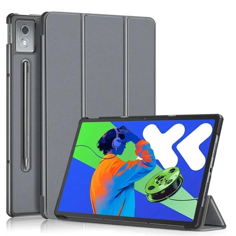Custodia per Lenovo Idea Tab Pro da 12,7 pollici, pieghevole a tre ante, magnetica, in pelle, con supporto, Cover rigida Smart per Lenovo Idea Tab Pro 2025 Tb373fu