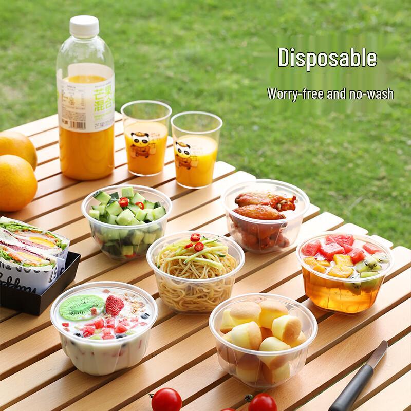 Meiliya 360ml Disposable Round Plastic Bowls