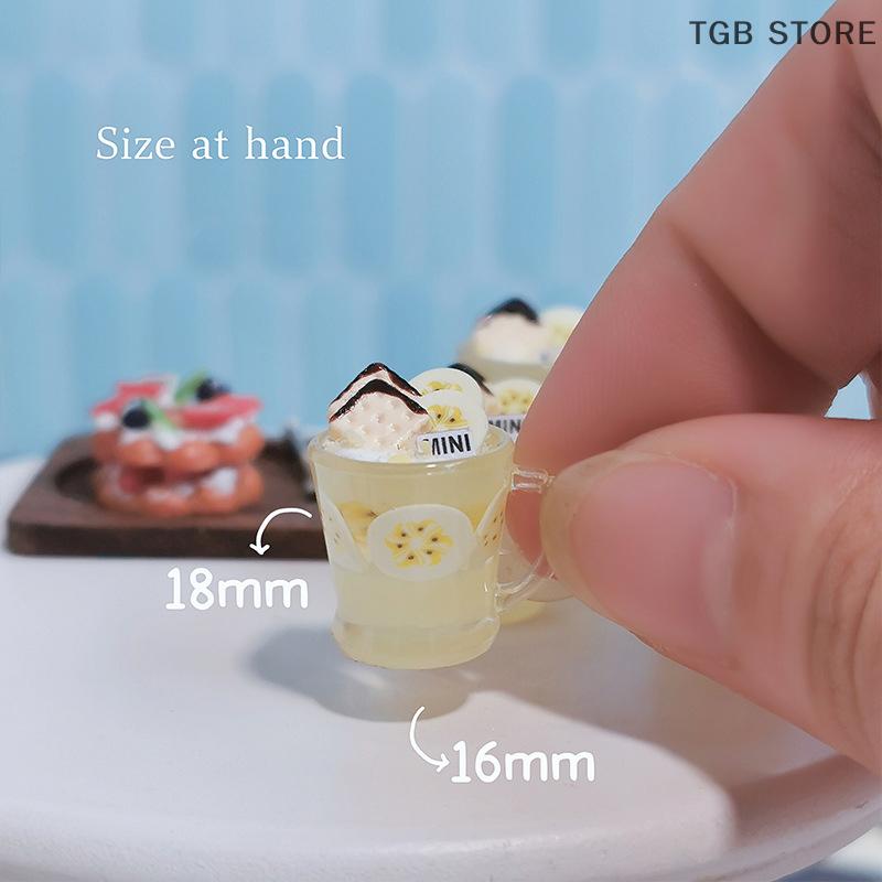 1/12 Chocolate Drink Christmas Model Dollhouse Decoration Dolls House Accessories For Kid Pretend Play Toys