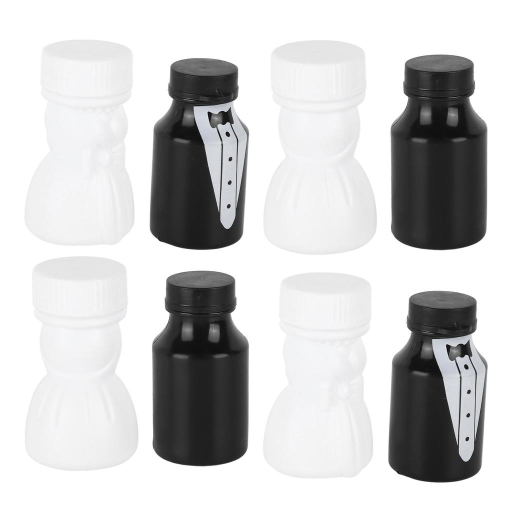 26PCS Hochzeit Seifenblasenflaschen Braut und Bräutigam Form Mini Seifenblasen Partyflasche für Jahrestag