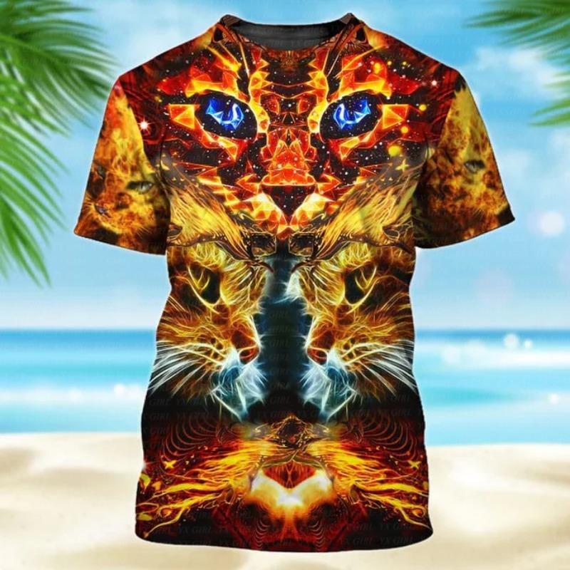 Custom Name Husky Shepherd Dog Cat Pet Personalized Name 3D Round Neck Harajuku Summer Casual Funny Short Sleeves T-Shirts A01
