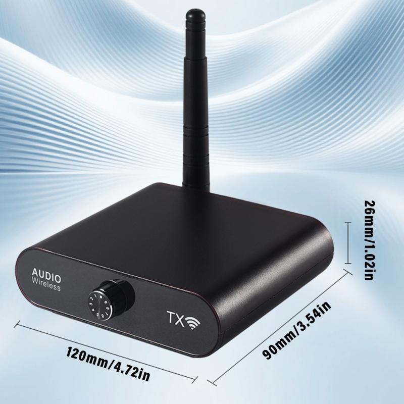AU2410 Wireless Auditory Transmitter Receiver Set Easy for Streaming Auditory from TV to Speakers