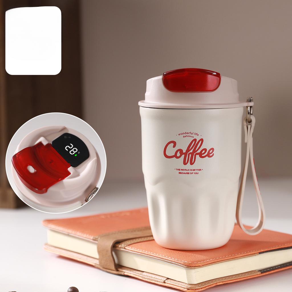 Intelligent Temperature Measuring Hand To Improve The Value of Mug 316 Stainless Steel Coffee Cup Household Heat-resistant Portable Water Cup