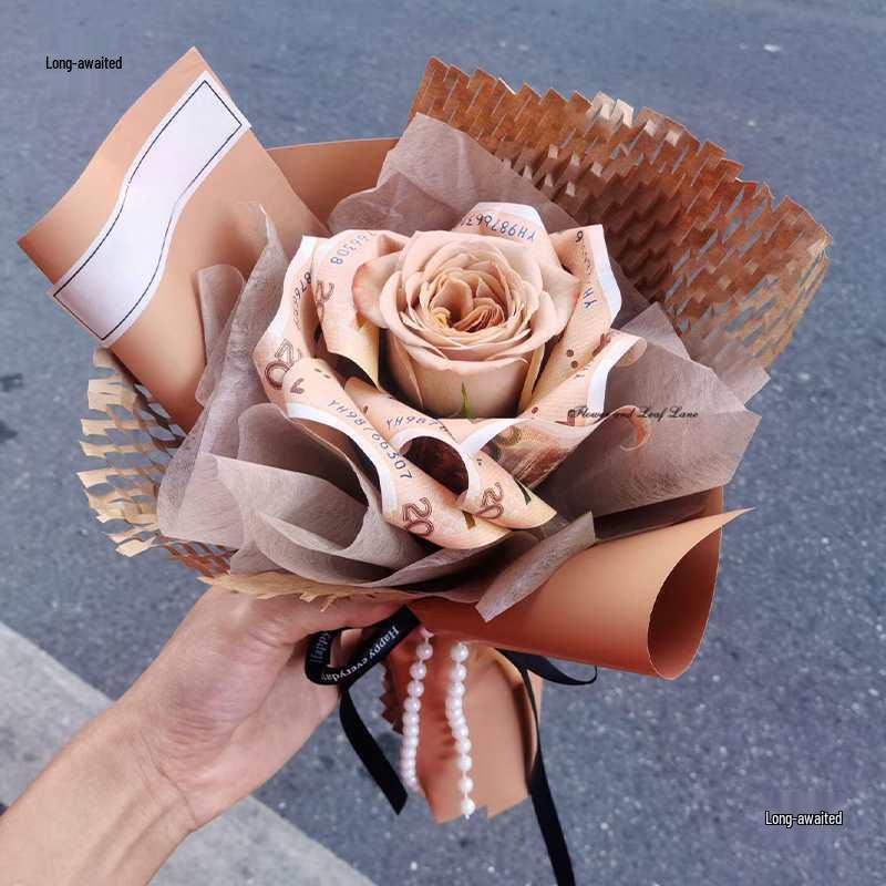 Valentine's Day Camellia Rose Bouquet DIY Kit - Perfect Birthday Gift for Girlfriend or Best Friend