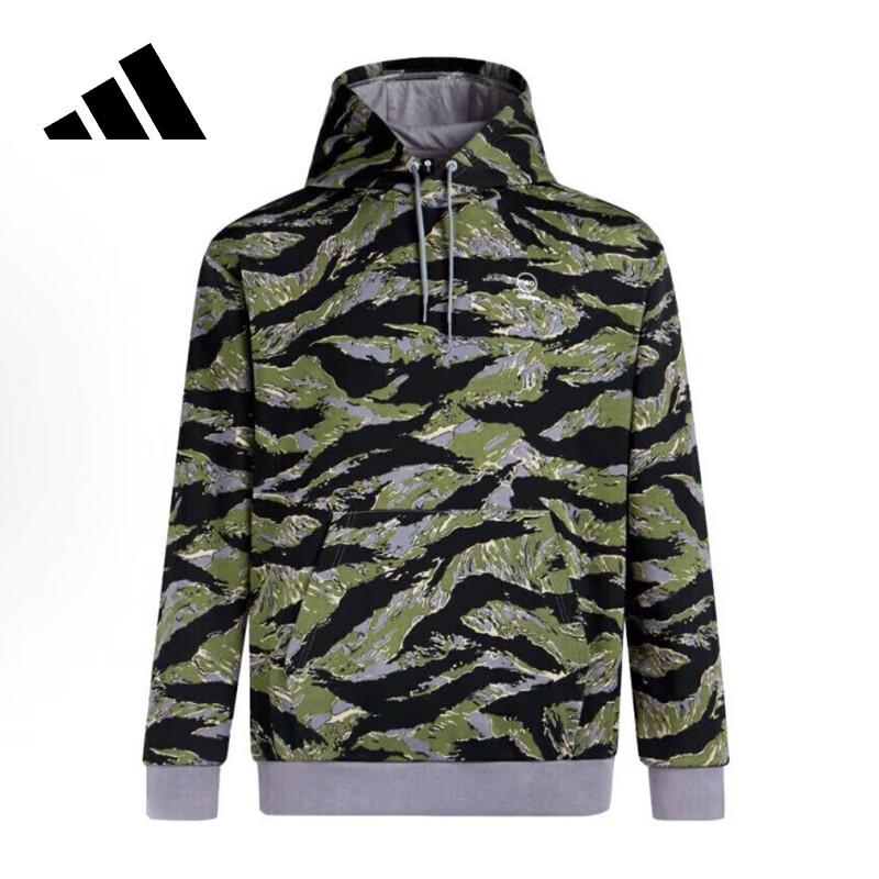 Adidas Men s Camo Fleece Pullover Hoodie IQ0935 L